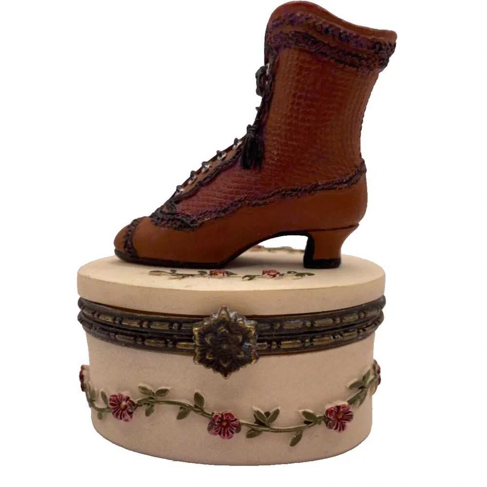 Victorian Boot Trinket Box, Hinged